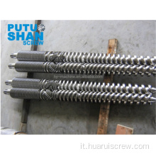 Acciaio legato Conical Twin Screw e barilotto